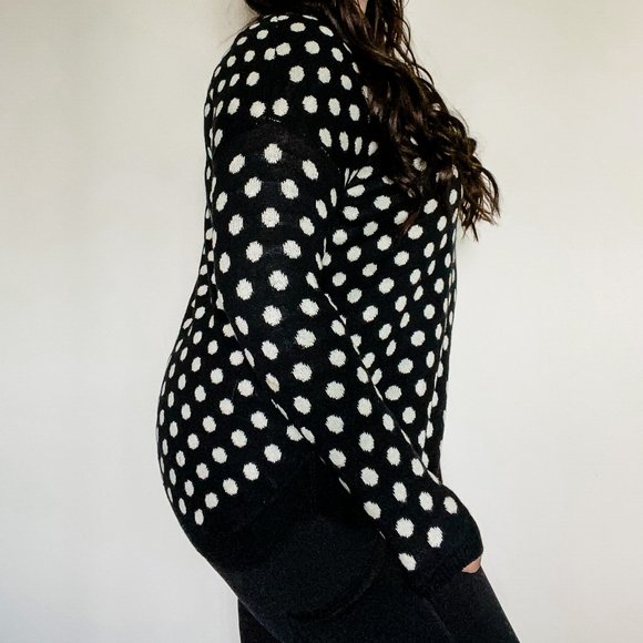 H&M Polka Dot Black And White Sweater - Picture 5 of 7